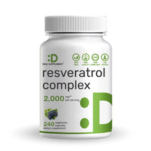 Load image into Gallery viewer, Resveratrol Complex 2,000mg, 240 Veggie Capsules
