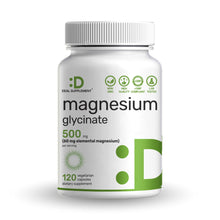 Load image into Gallery viewer, Magnesium Glycinate 500mg Per Serving, 120 Veggie Capsules

