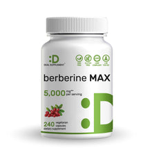 Load image into Gallery viewer, Berberine Max Supplement with Turmeric, 5,000mg Per Serving, 240 Veggie Capsules
