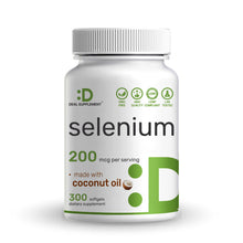 Load image into Gallery viewer, Selenium 200mcg with coconut oil, 300 Softgels
