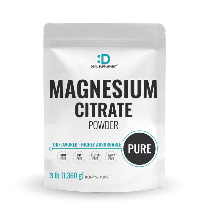 Magnesium Citrate Powder 500mg, 3lbs