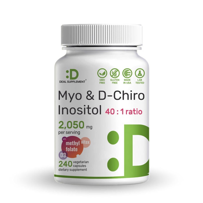 Myo-Inositol & D-Chiro Inositol (40:1), 240 Veggie Capsules