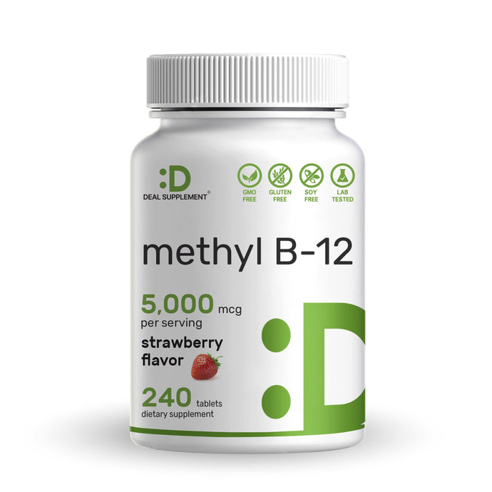 Methyl B-12 Vitamins 5000 mcg, 240 Tablets