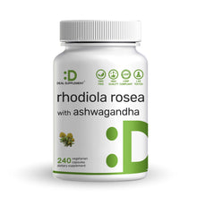Load image into Gallery viewer, Rhodiola Rosea with Ashwagandha, 240 Vegetarian Capsules
