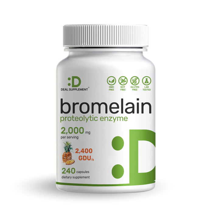 Bromelain Supplement 2,000mg, 240 Capsules