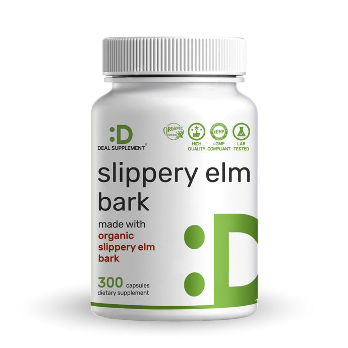 Slippery Elm Capsules, 6,000mg Per Serving – 300 Pills
