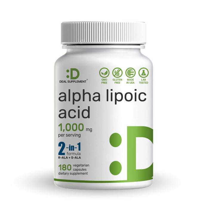 Alpha Lipoic Acid 1,000mg, 180 Veggie Capsules