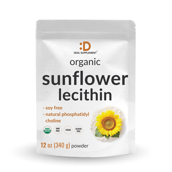 Organic Sunflower Lecithin Powder, 12oz