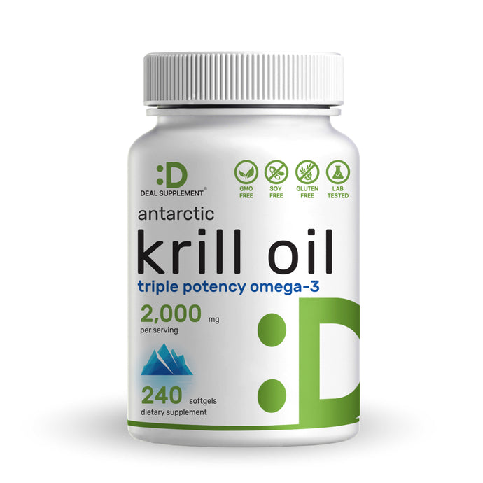 Eagleshine Vitamins Antarctic Krill Oil Supplement 2000mg, 240 Softgels