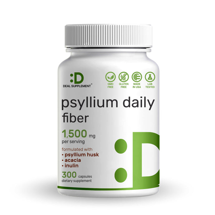 Psyllium Husk Fiber, 300 Capsules